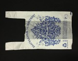 Пакет-майка 28х50 "Гжель",  белый